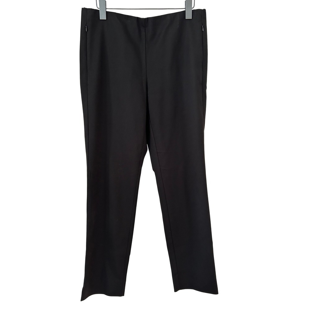 J. Jill Essential Cotton-Stretch Black Slim Leg Pull On Pants Womens 12 RN97641